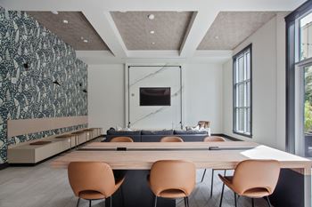 Community clubhouse with kitchenette